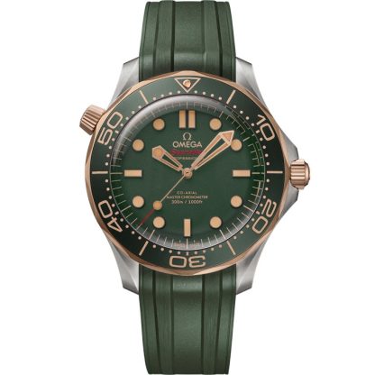 Omega Seamaster Diver 300M 42 mm, titânio - Bronze gold em bracelete de borracha 210.92.42.20.10.001