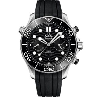 Omega Seamaster Diver 300M 44 mm, aço em bracelete de borracha 210.32.44.51.01.001