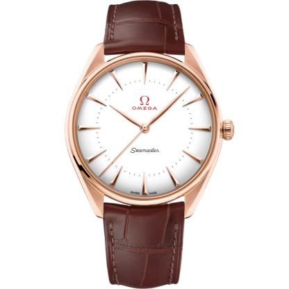 Omega Seamaster Olympic Official Timekeeper 39,5 mm, ouro Sedna™ em bracelete de pele 522.53.40.20.04.003