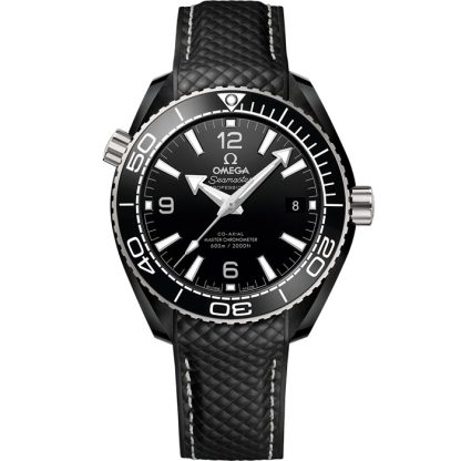 Omega Seamaster PLANET OCEAN 600M 39,5 mm, cerâmica preta em bracelete de borracha 215.92.40.20.01.001