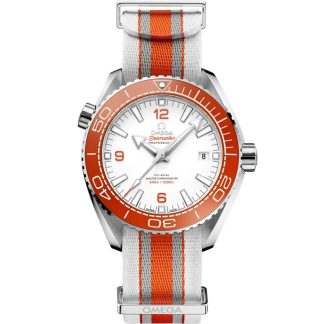 Omega Seamaster PLANET OCEAN 600M 43,5 mm, aço em bracelete NATO 215.32.44.21.04.001