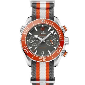 Omega Seamaster PLANET OCEAN 600M 45,5 mm, aço em bracelete NATO 215.32.46.51.99.001