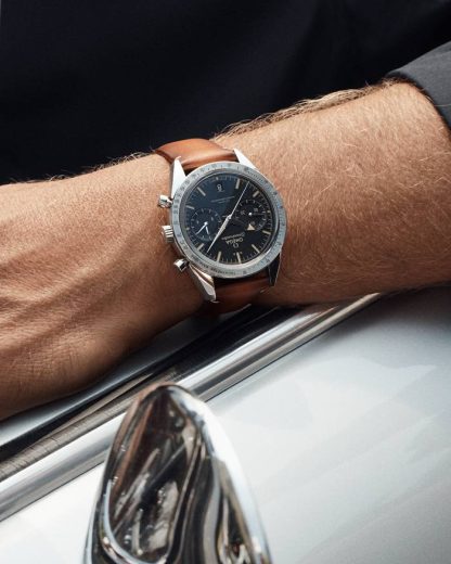 Omega Speedmaster '57 40,5 mm, aço em bracelete de pele 332.12.41.51.01.001 - Image 3