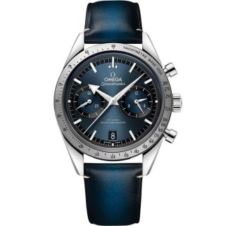 Omega Speedmaster '57 40,5 mm, aço em bracelete de pele 332.12.41.51.03.001