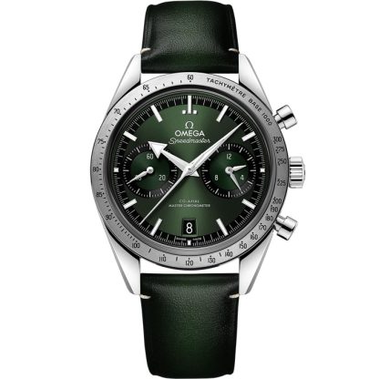 Omega Speedmaster '57 40,5 mm, aço em bracelete de pele 332.12.41.51.10.001