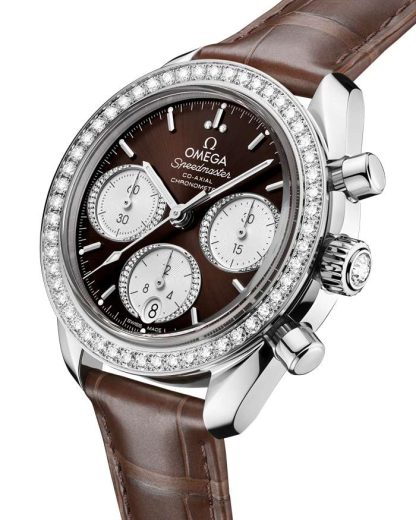 Omega Speedmaster 38 38 mm, aço em pele de crocodilo 324.18.38.50.63.001 - Image 3