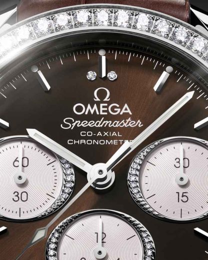 Omega Speedmaster 38 38 mm, aço em pele de crocodilo 324.18.38.50.63.001 - Image 7