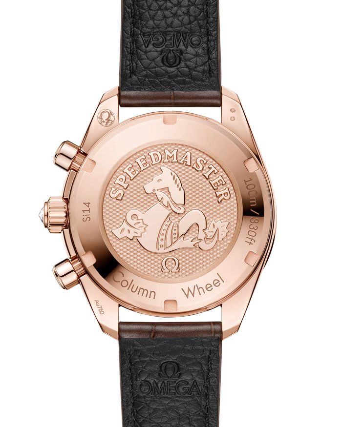Omega Speedmaster 38 38 mm, ouro Sedna™ em pele de crocodilo 324.58.38.50.63.001 - Image 2