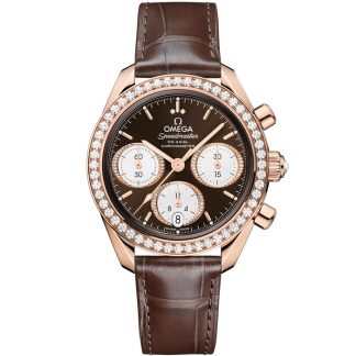 Omega Speedmaster 38 38 mm, ouro Sedna™ em pele de crocodilo 324.58.38.50.63.001