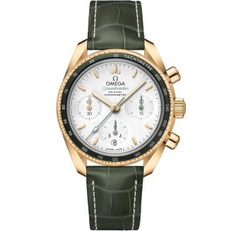 Omega Speedmaster 38 38 mm, ouro amarelo em bracelete de pele 324.63.38.50.02.004
