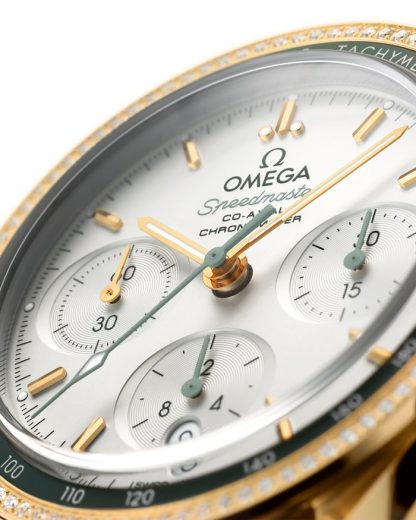 Omega Speedmaster 38 38 mm, ouro amarelo em bracelete de pele 324.68.38.50.02.004 - Image 3