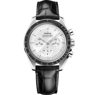 Omega Speedmaster Moonwatch Professional 42 mm, Canopus Gold™ em bracelete de pele 310.63.42.50.02.001