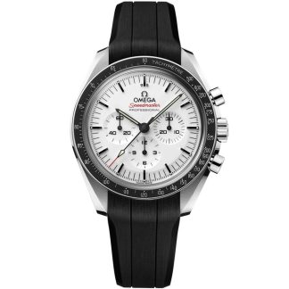 Omega Speedmaster Moonwatch Professional 42 mm, aço em bracelete de borracha 310.32.42.50.04.001
