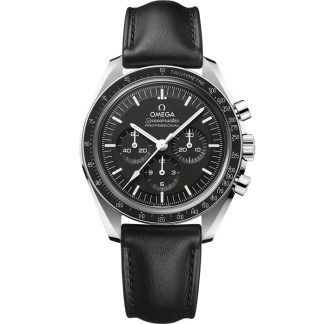 Omega Speedmaster Moonwatch Professional 42 mm, aço em bracelete de pele 310.32.42.50.01.002