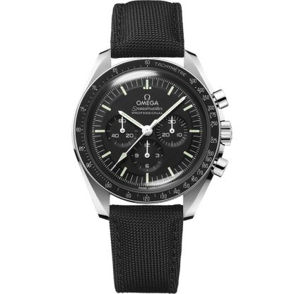 Omega Speedmaster Moonwatch Professional 42 mm, aço em bracelete de tecido de nylon revestido 310.32.42.50.01.001