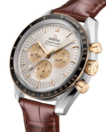Omega Speedmaster Moonwatch Professional 42 mm, aço - ouro Moonshine™ em pele de crocodilo 310.23.42.50.02.001 - Image 3