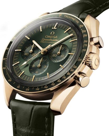 Omega Speedmaster Moonwatch Professional 42 mm, ouro Moonshine™ em bracelete de pele 310.63.42.50.10.001 - Image 3