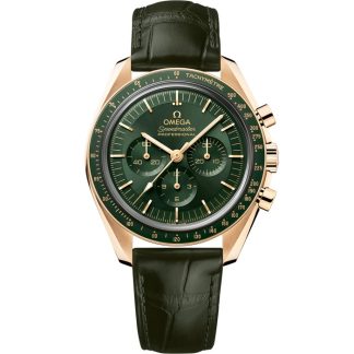 Omega Speedmaster Moonwatch Professional 42 mm, ouro Moonshine™ em bracelete de pele 310.63.42.50.10.001