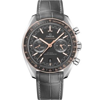 Omega Speedmaster Racing 44,25 mm, aço em bracelete de pele 329.23.44.51.06.001