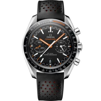 Omega Speedmaster Racing 44,25 mm, aço em bracelete de pele 329.32.44.51.01.001