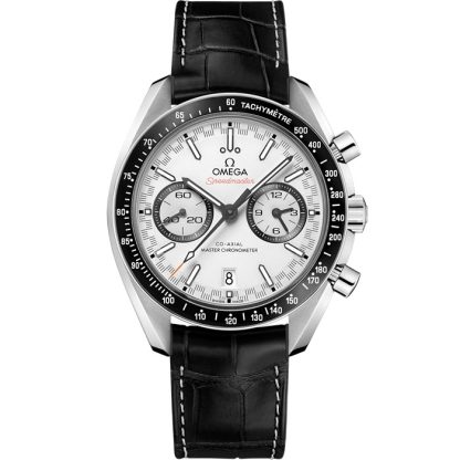 Omega Speedmaster Racing 44,25 mm, aço em bracelete de pele 329.33.44.51.04.001