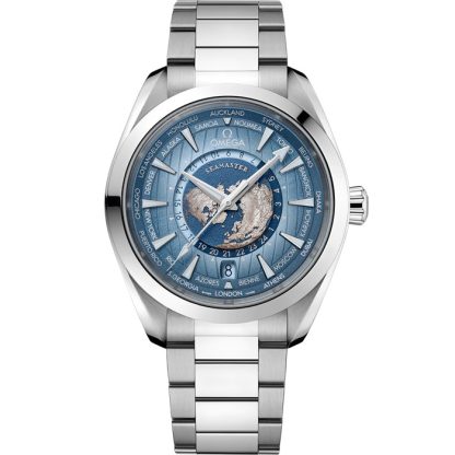 Omega Summer Blue Seamaster Aqua Terra 150M 43 mm, aço em aço 220.10.43.22.03.002
