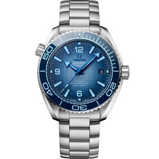 Omega Summer Blue Seamaster PLANET OCEAN 600M 39,5 mm, aço em aço 215.30.40.20.03.002