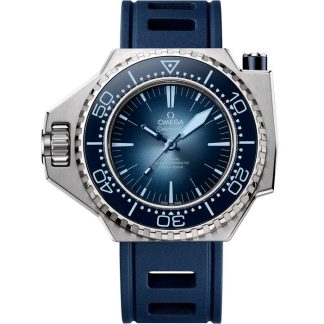 Omega Summer Blue Seamaster Ploprof 1200M 55x45 mm, O-MEGASTEEL em bracelete de borracha 227.32.55.21.03.001