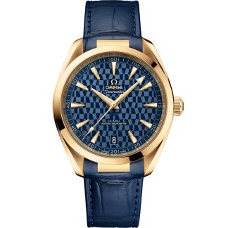 Omega Tokyo 2020 Seamaster Aqua Terra 150M 41 mm, ouro amarelo em bracelete de pele 522.53.41.21.03.001