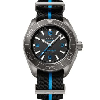 Omega Ultra Deep Seamaster Planet Ocean 6000M 45,5 mm, titânio em bracelete NATO 215.92.46.21.01.001